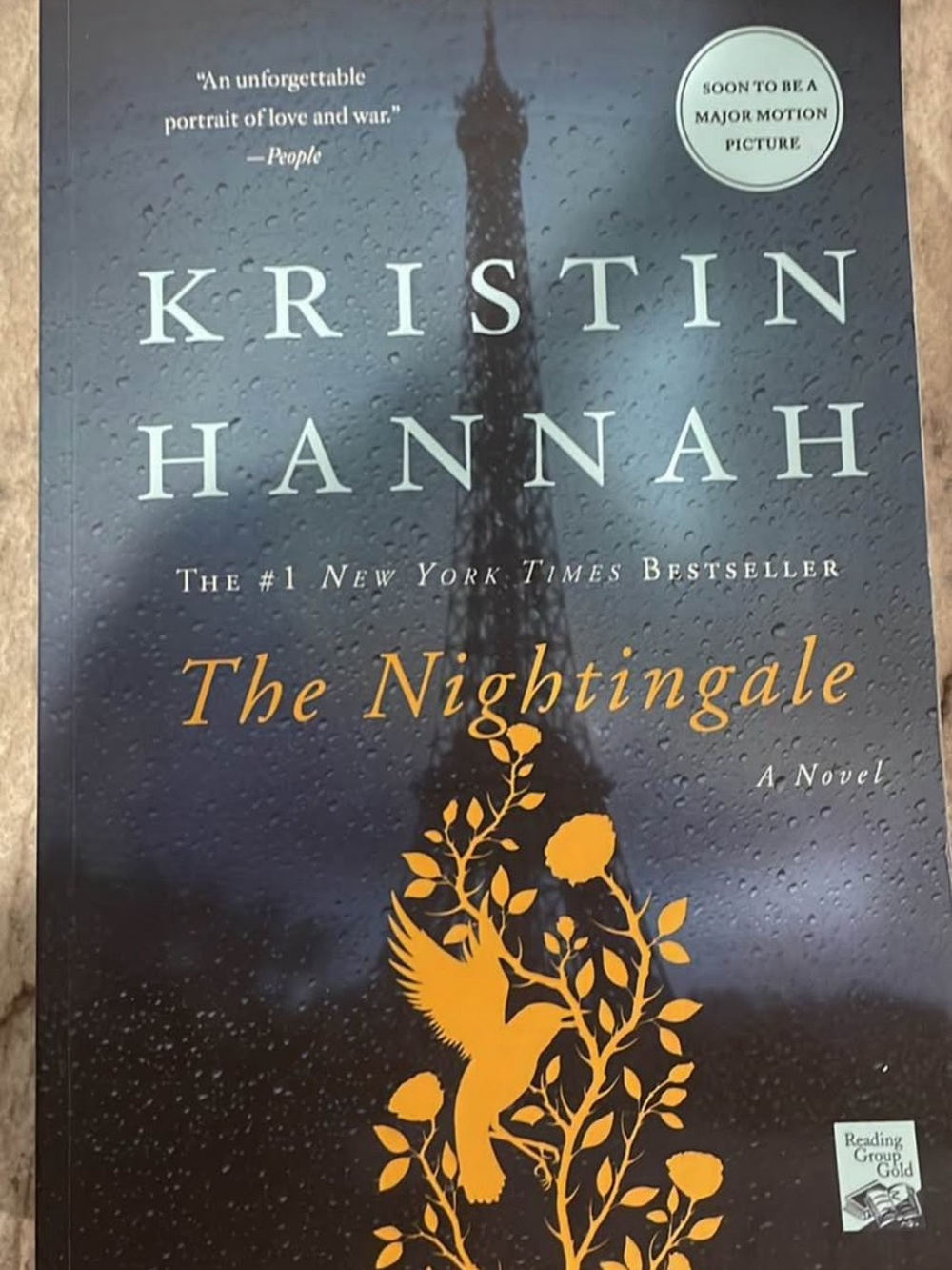 Kristin Hannah "The Nightingale" - Navy & Gold Paperback
